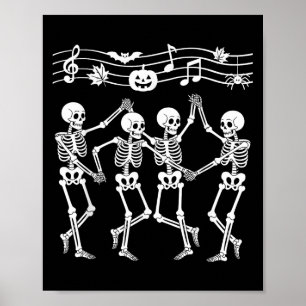 Symphony Dance Halloween Music Party Dancing Skele Poster