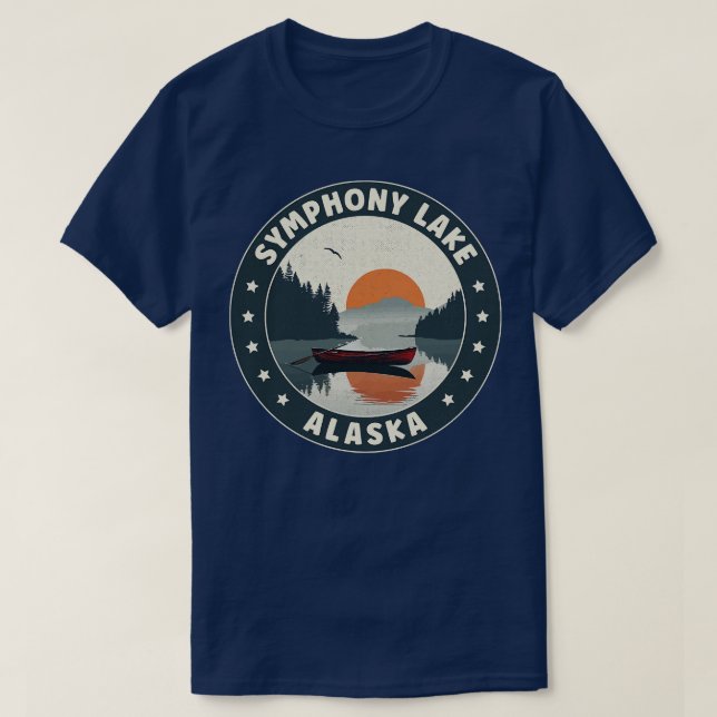 Symphony Lake Alaska Sunset TShirt (Design vorne)