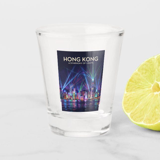 Symphony of Lights Hongkong Schnapsglas (Vorderseite)