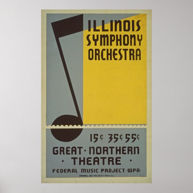 Symphony Orchestra Vintage Poster (Vorne)