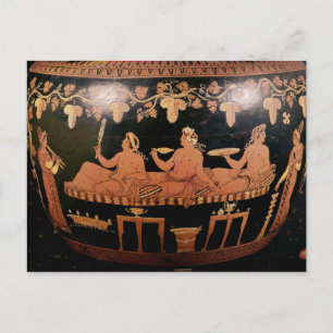 Symposium mit drei Spielern Postkarte