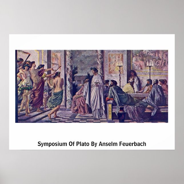 Symposium Plato von Anselm Feuerbach Poster (Vorne)