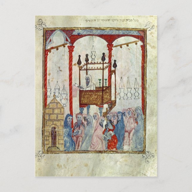 Synagoge, c.1350, Nordspanien Postkarte (Vorderseite)
