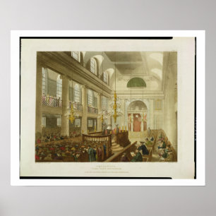 Synagoge, Dukes Place, Houndsditch, aus Ackerman Poster