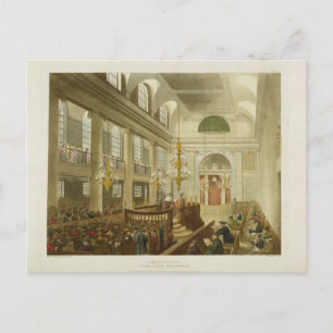 Synagoge, Dukes Place, Houndsditch, aus Ackerman Postkarte