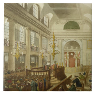Synagoge, Herzöge Place, Houndsditch, von Ackerma Fliese
