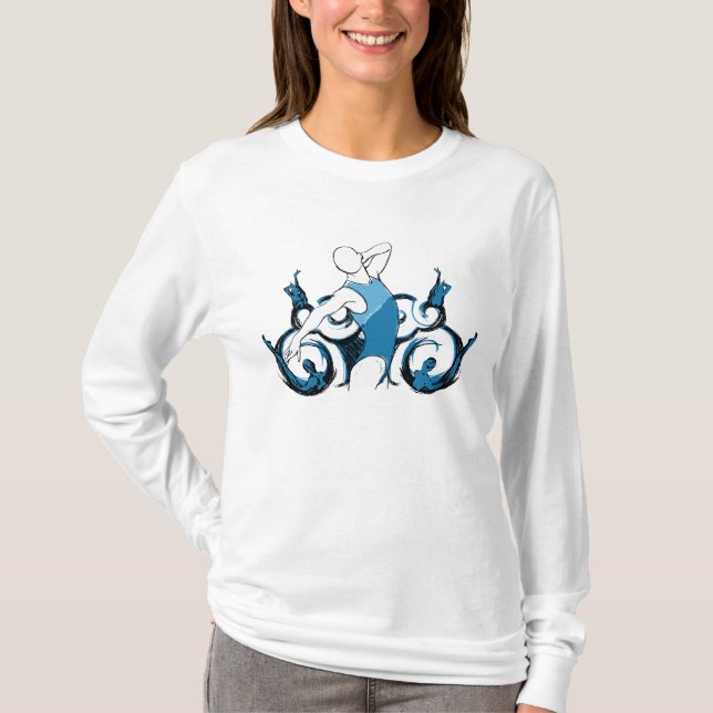 Synch Schwimmen-Illustration T-Shirt (Vorderseite)