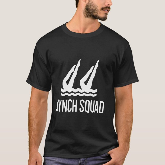 Synch-Squad Cool-Team-Design für Synchronschwimmer T-Shirt (Vorderseite)