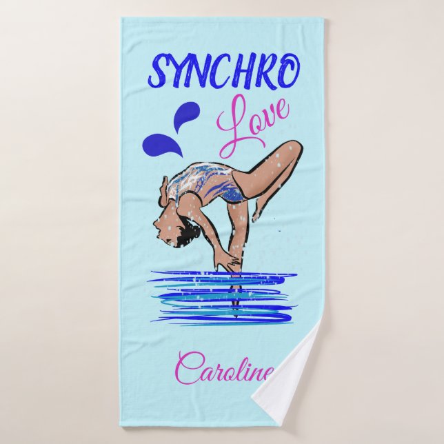 Synchro Girl Jump Badehandtuch (Badehandtuch)