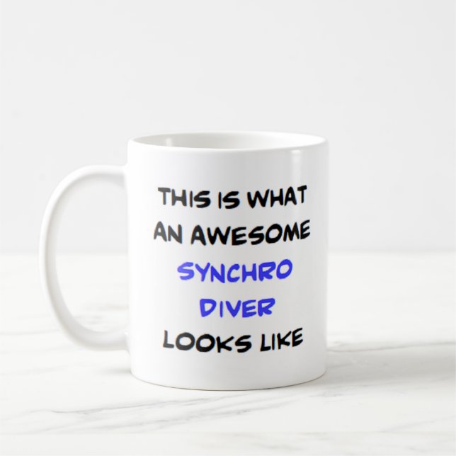 Synchro-Taucher, phantastisch Kaffeetasse (Links)