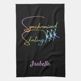 Synchronisation von Skaten-Handtuchkalligrafie Geschirrtuch