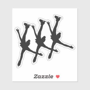 Synchronisierte Skaten Sticker arabesque