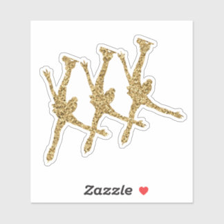 Synchronisiertes Skaten-Sticker arabesque Aufkleber