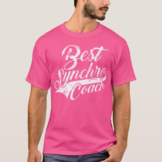 Synchronschwimmen Bester Synchro-Coach T-Shirt (Vorderseite)
