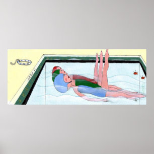 Synchronschwimmen-Druck Poster
