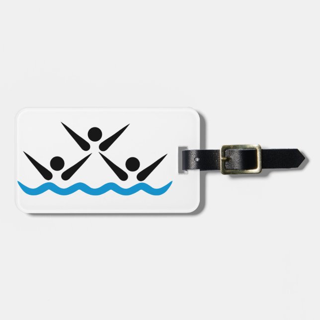 Synchronschwimmen Gepäckanhänger (Vorderseite horizontal)