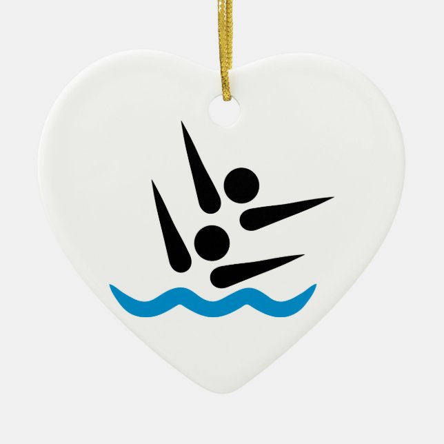 Synchronschwimmen Keramik Ornament (Vorne)