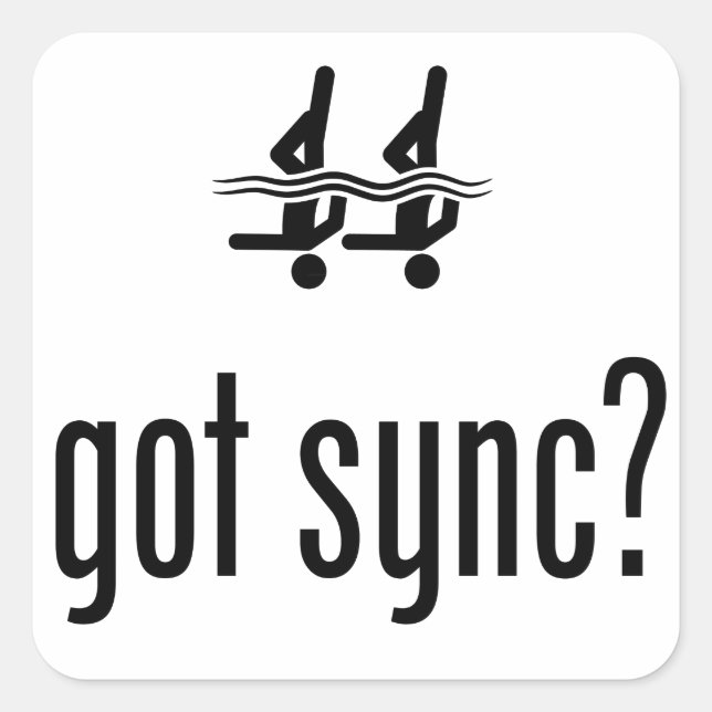 Synchronschwimmen Quadratischer Aufkleber (Vorderseite)