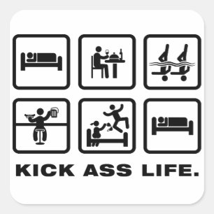 Synchronschwimmen Quadratischer Aufkleber