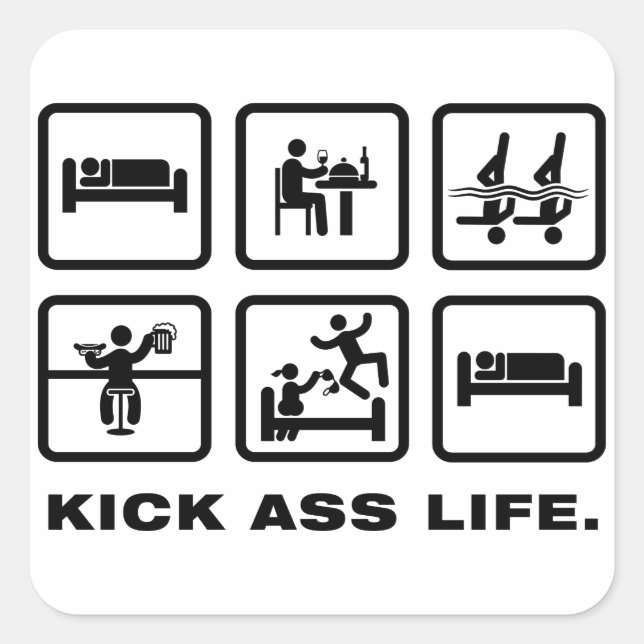 Synchronschwimmen Quadratischer Aufkleber (Vorderseite)