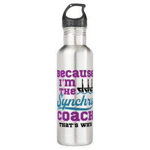 Synchronschwimmen, weil ich Synchro-Trainer bin Edelstahlflasche