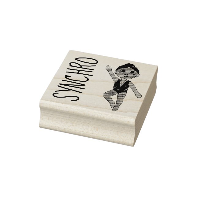 Synchronschwimmende Girls Swim Team Synchro Gummistempel (Stempel)