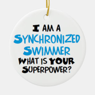 Synchronschwimmer Keramik Ornament