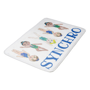 Synchronschwimmermädchen Synchro Schwimmsport Badematte