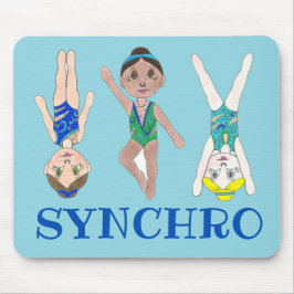 Synchronschwimmermädchen Synchro Schwimmsport Mousepad