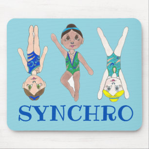 Synchronschwimmermädchen Synchro Schwimmsport Mousepad