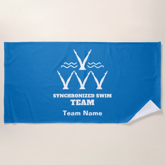 Synchronschwimmteam Strandtuch (Vorderseite)