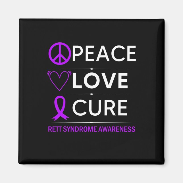 Syndrom Bewusstsein Frieden Liebe Heilung Lila Ban Magnet (Vorne)