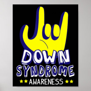 Syndrom Bewusstsein in der Liebe Sie Asl Hand Zeic Poster