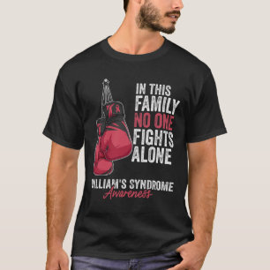 Syndrom-Bewusstseinsmonat Handschuhe Burgunderrote T-Shirt