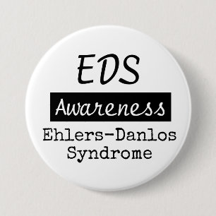 Syndrom-Bewusstseinzebra-Knopf EDS Ehlers-Danlos Button