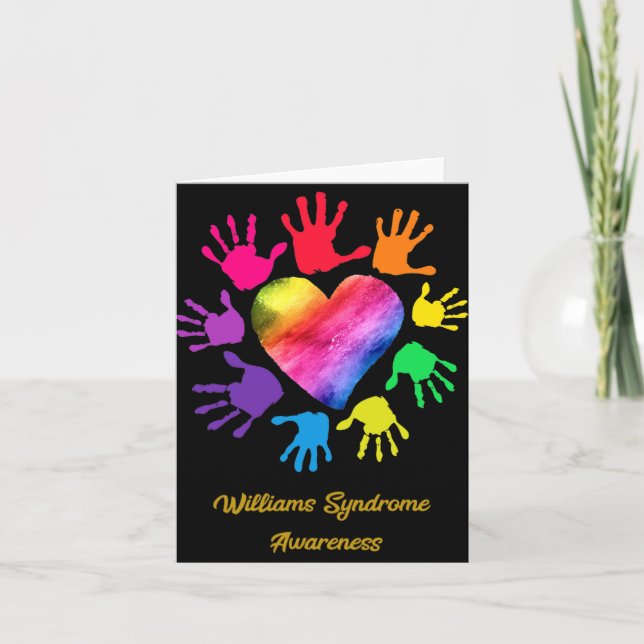 Syndrom Sensibilisierung Hände Williams-Syndrom Ge Karte (Vorderseite)