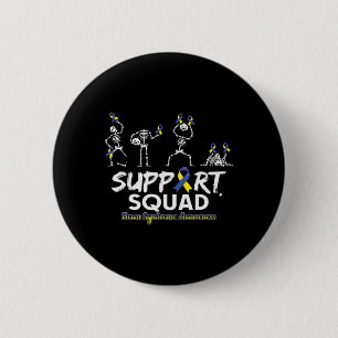 Syndrome Awareness Skeleton Support Hallowee Button