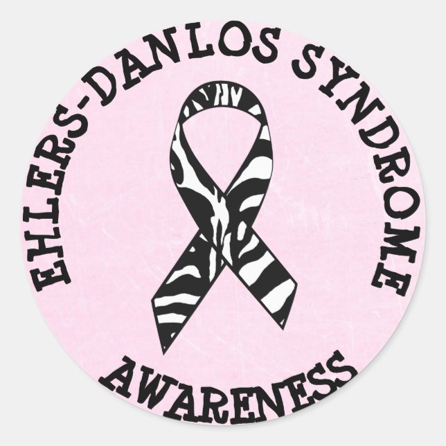 Syndrome d'Ehlers-Danlos EDS Zebra STICKERS (Devant)