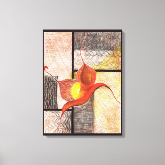 Synergy Hand-illustrierte Leinwand Art (Vorderseite)