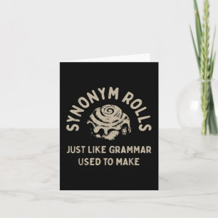 Synonym Rolls Joke Cinnamon Rolls Grammar Pun Funn Karte
