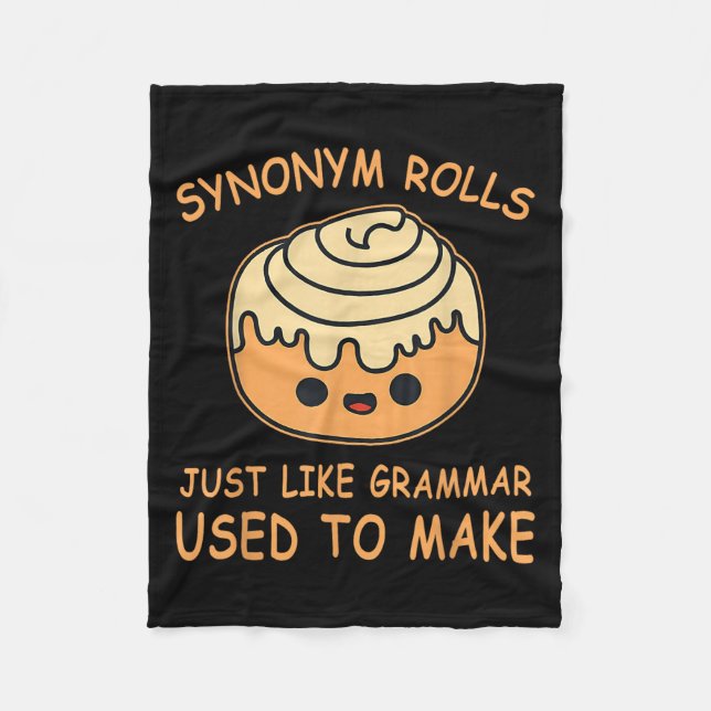 Synonym Rolls Just Like Grammar Used To Make Teach Fleecedecke (Vorderseite)