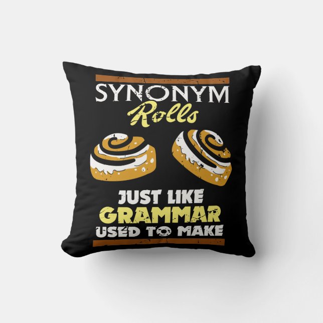 Synonym Rolls wie die Grammatik verwendet, um Kissen (Vorderseite)