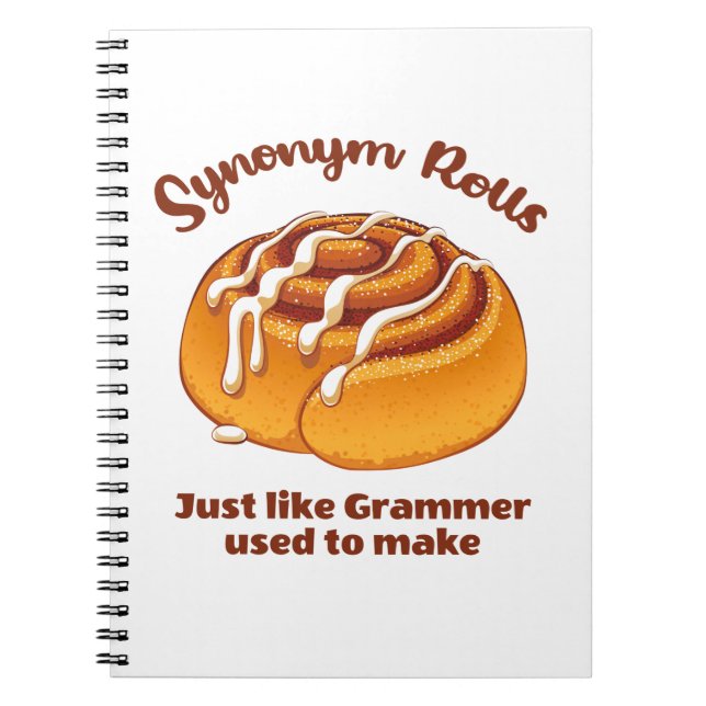 Synonym-Rolls wie Grammer Notizblock (Vorderseite)