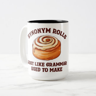 Synonyme Rollen - genau wie Grammatik, die verwend Zweifarbige Tasse