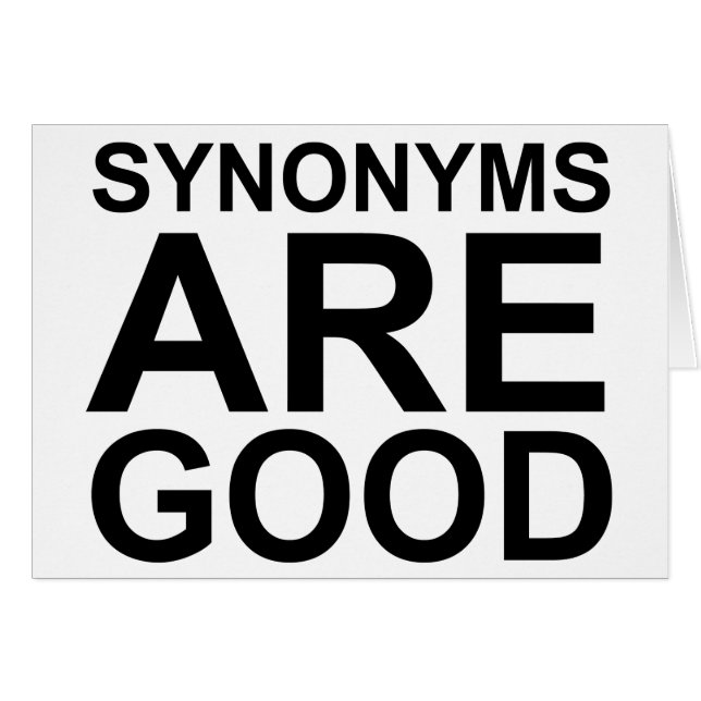 SYNONYMS SIND GUTER Rude Funny Language Joke (Vorderseite (Horizontal))