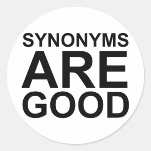 SYNONYMS SIND GUTER Rude Funny Language Joke Runder Aufkleber