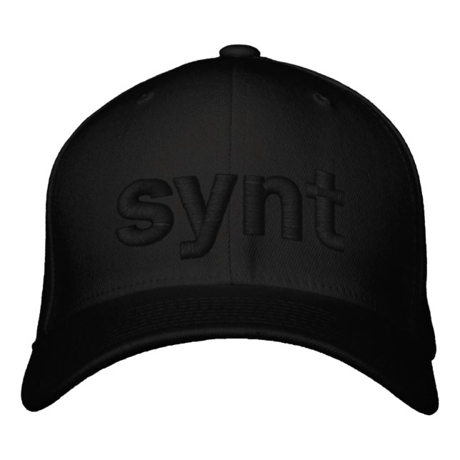 SYNT schwarze und schöne Baseballkappe Bestickte Kappe (Vorderseite)