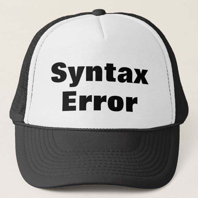 Syntax Error cap Truckerkappe (Vorderseite)