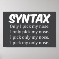 Syntax Funny Nose Picking