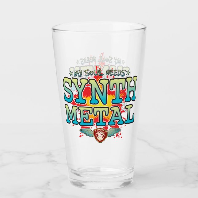 Synth Tumbler en verre d'âme métallique (Devant)